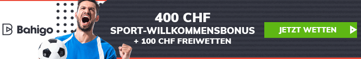 Promotion für Sportwettenbonus mit Spieler in blauer Kleidung und weißem Hintergrund